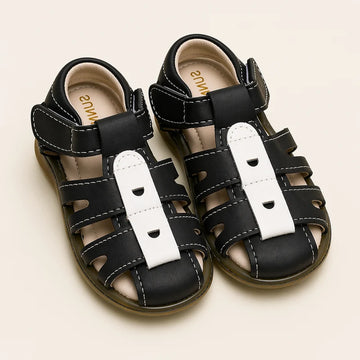 Kids Sandals With Sole Lights Black - Sunshine