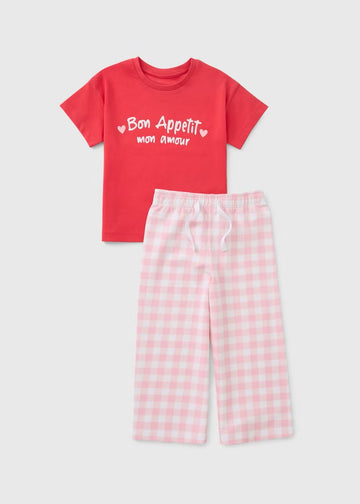Girls Red Sardines Top & Trouser Set (1-7yrs)